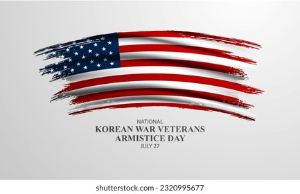 National Korean War Veterans Armistice Day July 27 Background vector Illustration