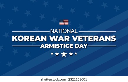 National Korean War Veterans Armistice Day July 27 Background vector Illustration