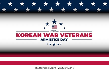 National Korean War Veterans Armistice Day July 27 Background vector Illustration