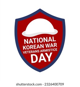 national korean war veterans armistice day 27 of july design emblem, logo, poster, template suitable for celebrate on national korean war veterans day event