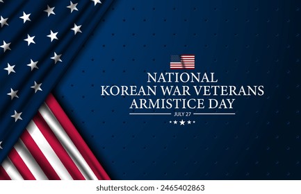 National Korean War Veterans Armistice Day July 27 Background vector Illustration