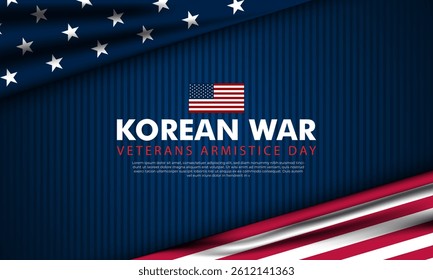 National Korean War Veterans Armistice Day July 27 Background vector Illustration