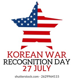 Dia Nacional do Armistício dos Veteranos da Guerra da Coreia 27 de julho ilustração vetorial