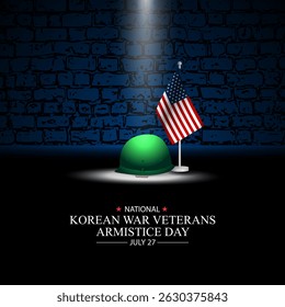 Dia Nacional dos Veteranos da Guerra da Coreia Armistício 27 de julho Vetor de fundo Ilustração