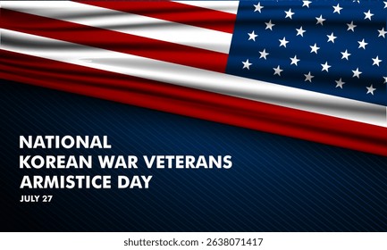 National Korean War Veterans Armistice Day July 27 Background vector Illustration