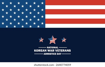 National Korean War Veterans Armistice Day July 27 background vector illustration