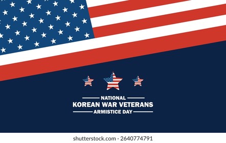National Korean War Veterans Armistice Day July 27 background vector illustration

