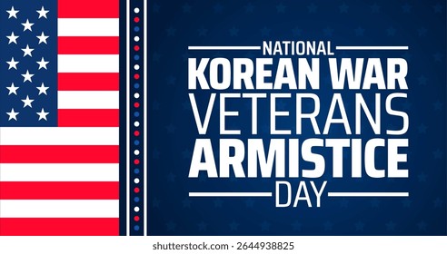 Plano de fundo do Dia do Armistício dos Veteranos da Guerra da Coreia, banner ou modelo de design de cartaz. observado todos os anos em julho. Conceito de férias. Use para qualquer modelo, cartão, cartaz, cartaz, modelo.