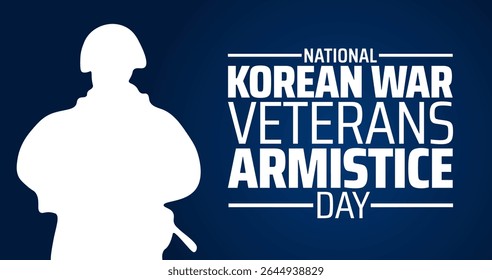 National Korean War Veterans Armistice Day background, banner or poster design template. observed every year in july. Holiday concept. Use to any Template, card, poster, placard, template.