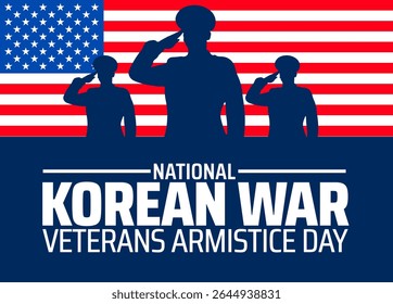 Plano de fundo do Dia do Armistício dos Veteranos da Guerra da Coreia, banner ou modelo de design de cartaz. observado todos os anos em julho. Conceito de férias. Use para qualquer modelo, cartão, cartaz, cartaz, modelo.
