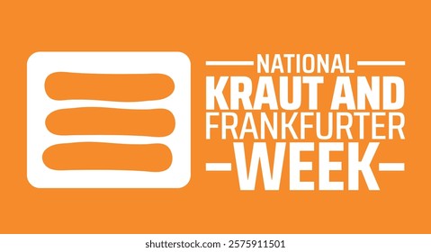 National kraut and frankfurter week background banner or poster design template. observed every year in February. Holiday concept. Use to any Template, card, poster, placard, template.