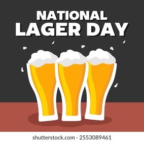 national lager day with delicious lager