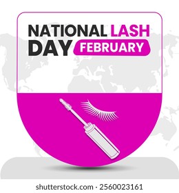 NATIONAL LASH DAY Vector Illustration for post background