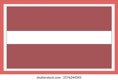 National Latvia flag, official colors and proportion correctly. National Latvia flag. Vector illustration. Latvia flag vector icon, simple, flat design for web or mobile app.