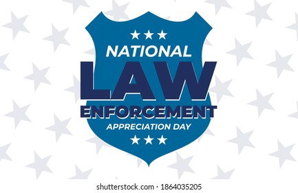 National Law Enforcement Appreciation Day Lead Stock Vector (Royalty ...