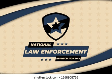 NATIONAL LAW ENFORCEMENT APPRECIATION DAY (L.E.A.D.). January 9. Poster, card, banner, background, T-shirt design. Vector ilustration. EPS 10