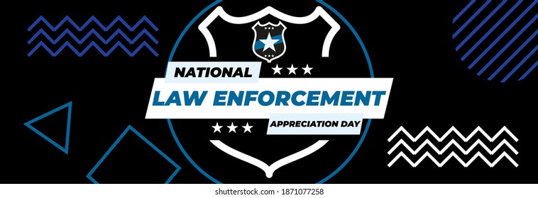 NATIONAL LAW ENFORCEMENT APPRECIATION DAY (L.E.A.D.). January 9. Poster, card, banner, background, T-shirt design. Vector ilustration. EPS 10