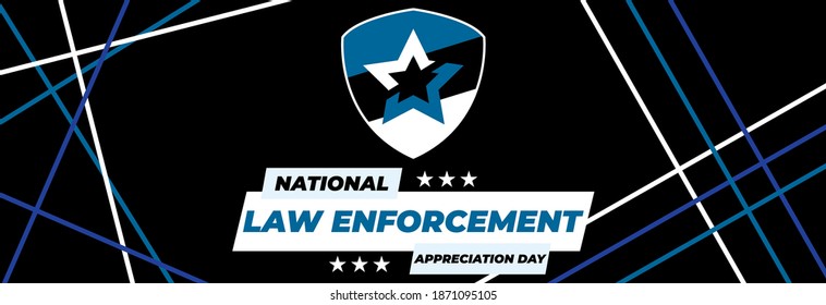 NATIONAL LAW ENFORCEMENT APPRECIATION DAY (L.E.A.D.). January 9. Poster, card, banner, background, T-shirt design. Vector ilustration. EPS 10