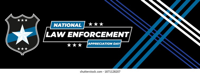 NATIONAL LAW ENFORCEMENT APPRECIATION DAY (L.E.A.D.). January 9. Poster, card, banner, background, T-shirt design. Vector ilustration. EPS 10