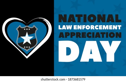 National Law Enforcement Appreciation Day Lead Stock Vector (Royalty ...