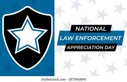 NATIONAL LAW ENFORCEMENT APPRECIATION DAY (L.E.A.D.). January 9. Poster, card, banner, background, T-shirt design. Vector ilustration. EPS 10