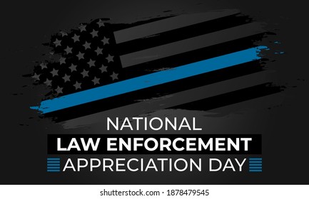 National Law Enforcement Appreciation Day Lead Stock Vector (Royalty ...