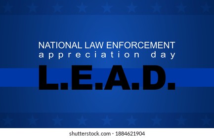 National Law Enforcement Appreciation Day - banner, poster, card