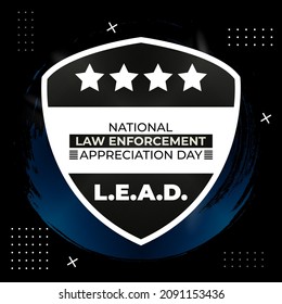 National Law Enforcement Appreciation Day Lead Stock Vector (Royalty ...