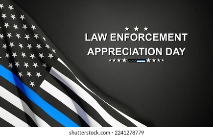 National Law Enforcement Appreciation Day. EPS10 vector