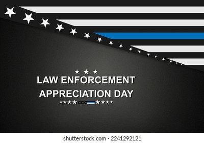 National Law Enforcement Appreciation Day. EPS10 vector