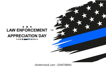 National Law Enforcement Appreciation Day. EPS10 vector