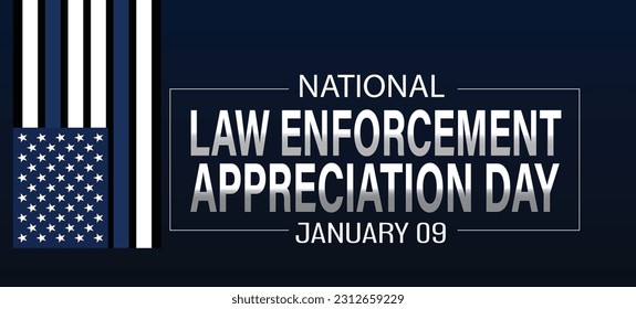 National Law Enforcement Appreciation Day Background with flag