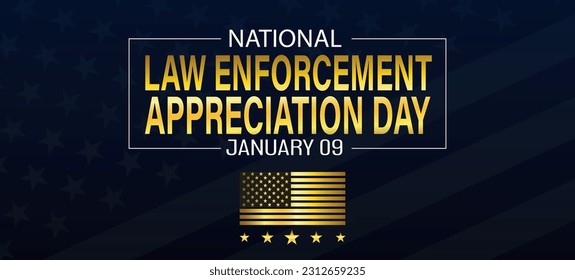 National Law Enforcement Appreciation Day Background with flag