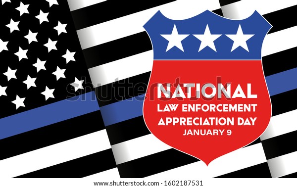 National Law Enforcement Appreciation Day Lead Stock Vector (Royalty ...