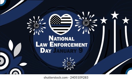 National Law Enforcement Day vector banner design. Happy National Law Enforcement Day modern minimal graphic poster illustration.