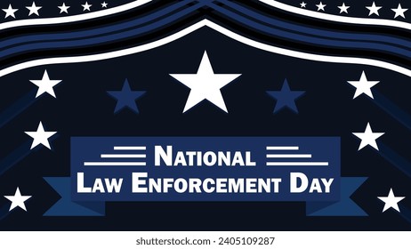 National Law Enforcement Day vector banner design. Happy National Law Enforcement Day modern minimal graphic poster illustration.