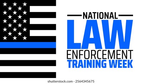 National Law Enforcement Training Week background banner or poster design template. observed every year in January. Holiday concept. Use to any Template, card, poster, placard, template.