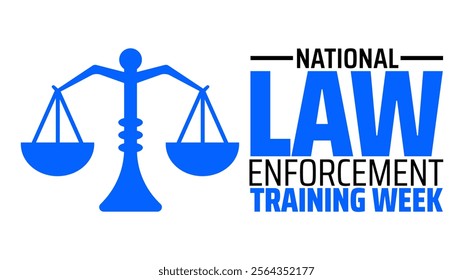 National Law Enforcement Training Week background banner or poster design template. observed every year in January. Holiday concept. Use to any Template, card, poster, placard, template.