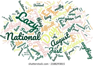 National Lazy Day 10 August