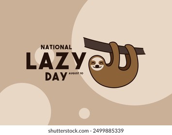 National Lazy Day. August 10. Eps 10.