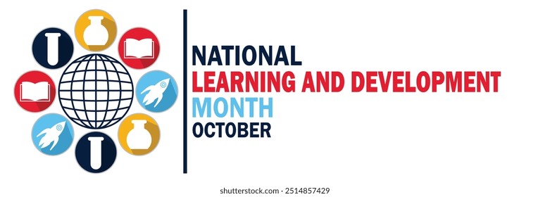 National Learning And Development Month. October. Suitable for greeting card, poster and banner. Vector illustration. - Powered by Shutterstock - Get 15% off with code: PIKWIZARD15