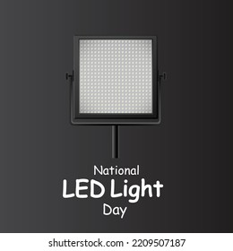 National LED Light Day, Idea For Poster, Banner Or Flyer Vector Illustration. Emergency Eco Friendly LED Light Bulb. Clip Art Vector Illustration.