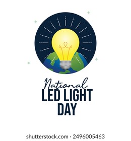 National LED Light Day vector design template good for celebration usage. National LED Light Day design. flat design. eps 10.