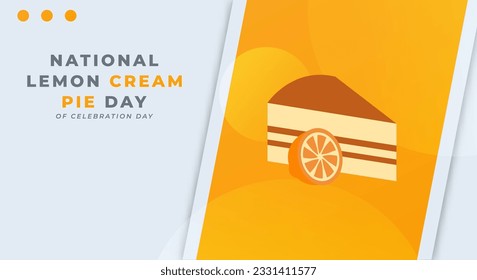 National Lemon Cream Pie Day Celebration Vector Design Illustration for Background, Poster, Banner, Advertising, Greeting Card
