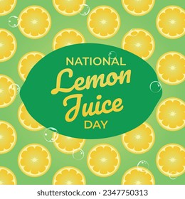 plantilla de diseño del día nacional del jugo de limón bueno para la celebración. ilustración de jugo de limón. diseño plano. imagen de limón.