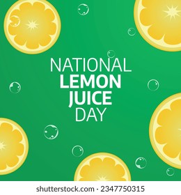 plantilla de diseño del día nacional del jugo de limón bueno para la celebración. ilustración de jugo de limón. diseño plano. imagen de limón.