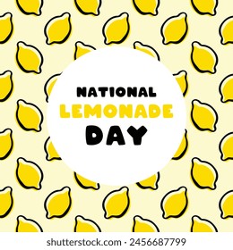 In: National Lemonade Day. Erster Sonntag im Mai. Nahtloses Muster. EPS 10.