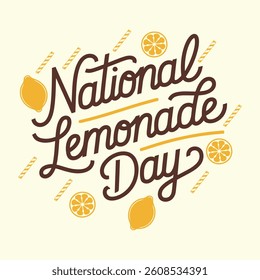 National lemonade day, typography vector art. - Powered by Shutterstock - Get 15% off with code: PIKWIZARD15