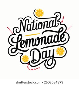 National lemonade day, typography vector art. - Powered by Shutterstock - Get 15% off with code: PIKWIZARD15