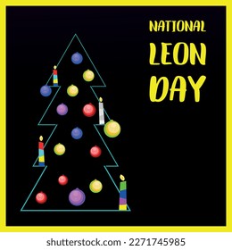 national leon day . Design suitable for greeting card poster and banner